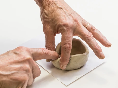 make a clay bird bath